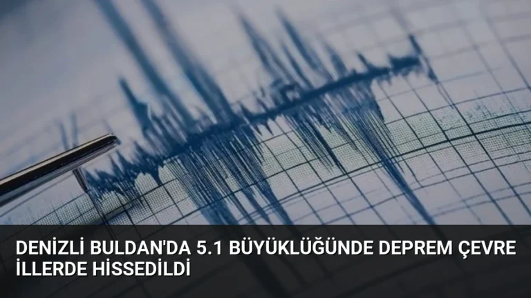 Denizli Buldan’da 5.1 Büyüklüğünde Deprem Çevre İllerde Hissedildi