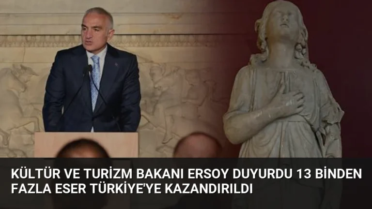 Kültür ve Turizm Bakanı Ersoy Duyurdu 13 Binden Fazla Eser Türkiye’ye Kazandırıldı