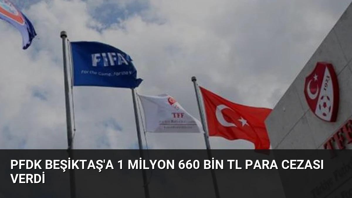 PFDK Beşiktaş’a 1 Milyon 660 Bin TL Para Cezası Verdi