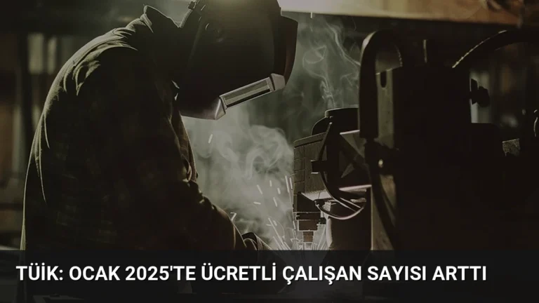 TÜİK: Ocak 2025’te Ücretli Çalışan Sayısı Arttı