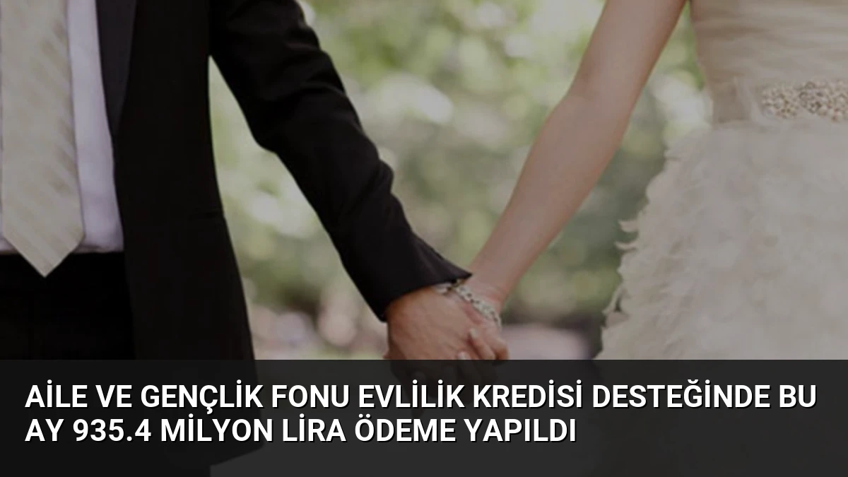 Aile ve Gençlik Fonu Evlilik Kredisi Desteğinde Bu Ay 935.4 Milyon Lira Ödeme Yapıldı