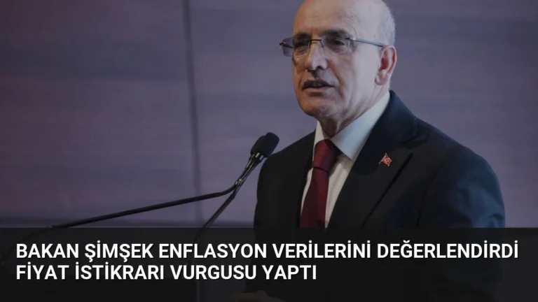 Bakan Şimşek Enflasyon Verilerini Değerlendirdi Fiyat İstikrarı Vurgusu Yaptı