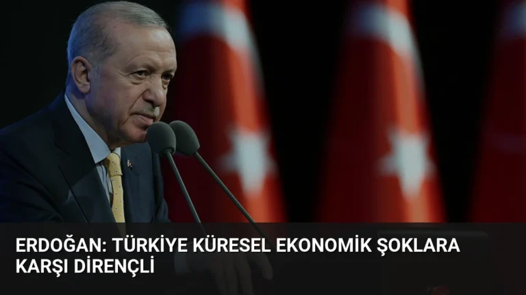 Erdoğan: Türkiye Küresel Ekonomik Şoklara Karşı Dirençli