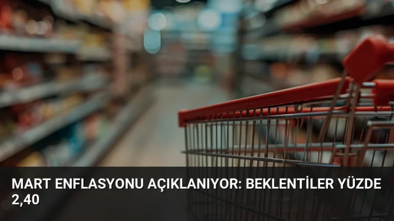 Mart Enflasyonu Açıklanıyor: Beklentiler Yüzde 2,40