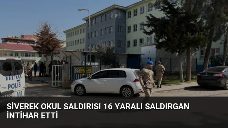 Siverek Okul Saldırısı 16 Yaralı Saldırgan İntihar Etti