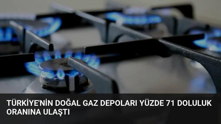 Türkiye’nin Doğal Gaz Depoları Yüzde 71 Doluluk Oranına Ulaştı