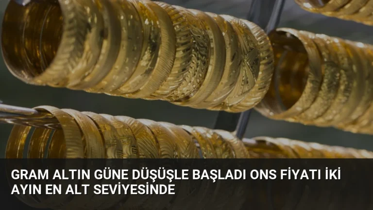 Gram Altın Güne Düşüşle Başladı Ons Fiyatı İki Ayın En Alt Seviyesinde