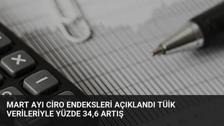 Mart Ayı Ciro Endeksleri Açıklandı TÜİK Verileriyle Yüzde 34,6 Artış
