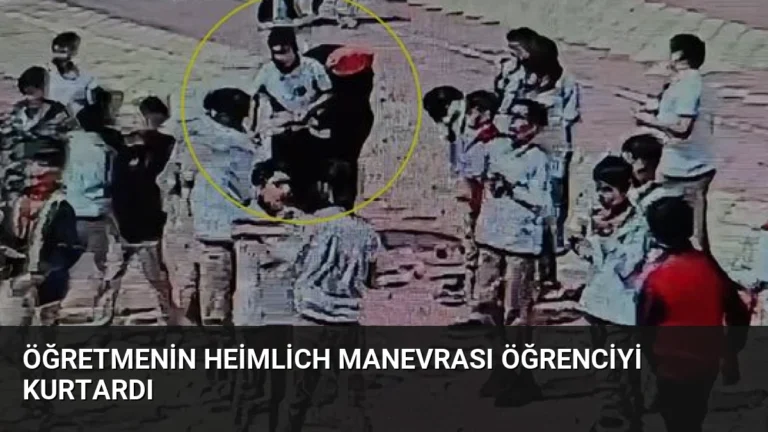 Öğretmenin Heimlich Manevrası Öğrenciyi Kurtardı