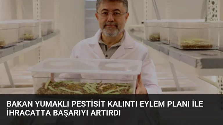 Bakan Yumaklı Pestisit Kalıntı Eylem Planı ile İhracatta Başarıyı Artırdı