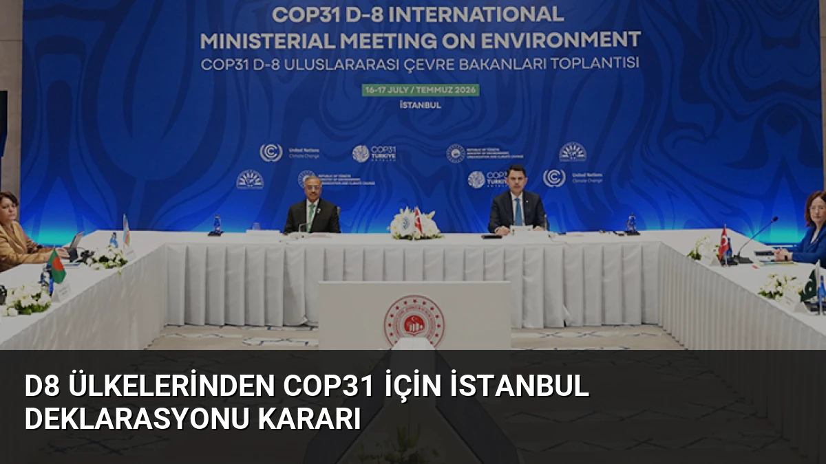 D8 Ülkelerinden COP31 İçin İstanbul Deklarasyonu Kararı