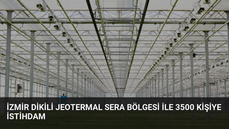 İzmir Dikili Jeotermal Sera Bölgesi ile 3500 Kişiye İstihdam