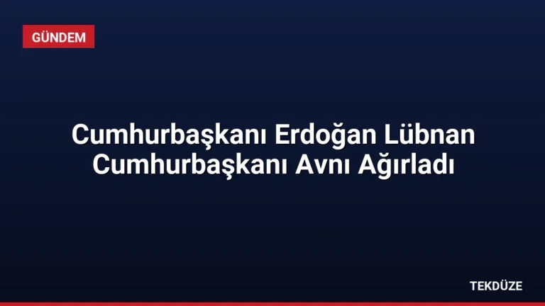 Cumhurbaşkanı Erdoğan Lübnan Cumhurbaşkanı Avnı Ağırladı