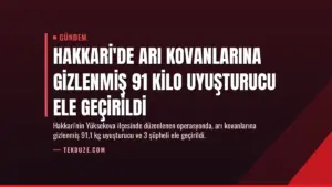 Hakkari’de Arı Kovanlarına Gizlenmiş 91 Kilo Uyuşturucu Ele Geçirildi