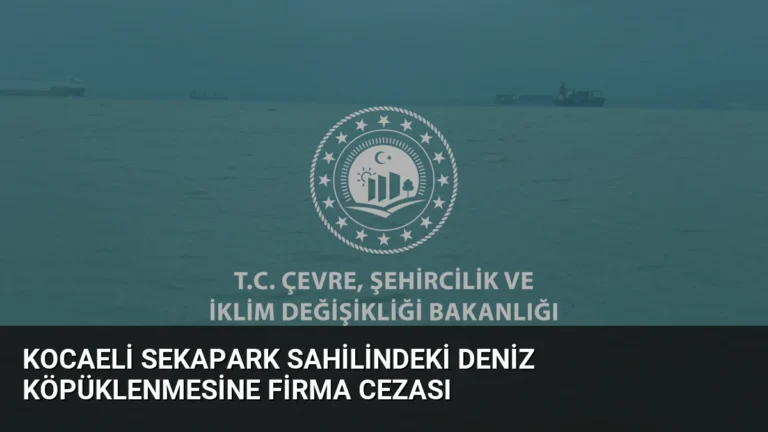 Kocaeli Sekapark Sahilindeki Deniz Köpüklenmesine Firma Cezası