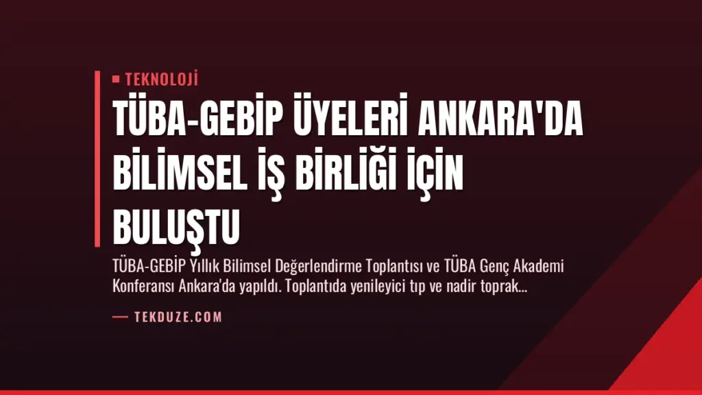 TÜBA-GEBİP Üyeleri Ankara'da Bilimsel İş Birliği İçin Buluştu
